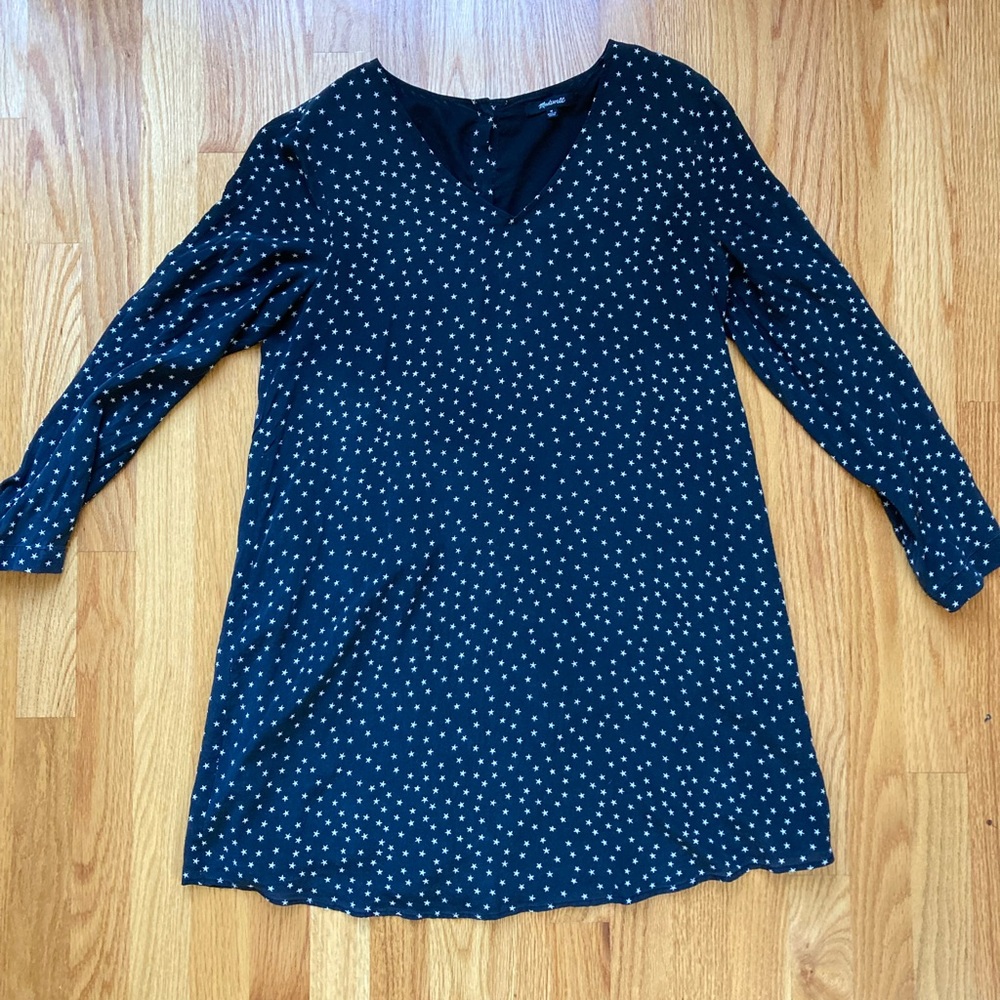 EUC Madewell Silk Star Dress